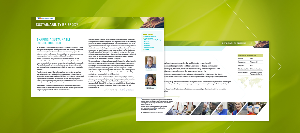 Technimark Debuts Ambitious 2030 Goals in Newly Released Sustainability Brief